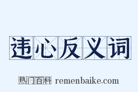 违心反义词是什么意思的图片